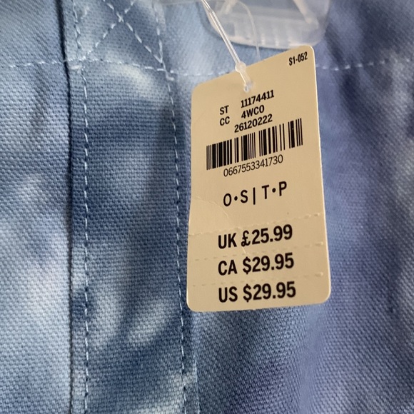 Blue Tie dye Pink Beach Bag - Picture 3 of 3